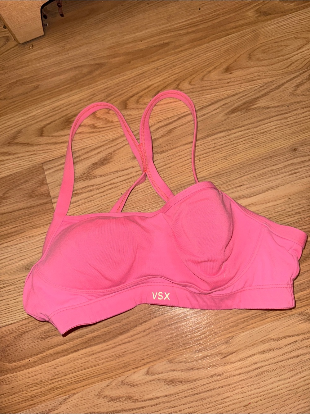 VSX victorias secret hot pinkPink Strappy Sports Bra size 34b